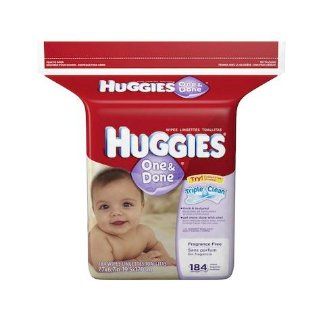 Huggies One & Done Fragrance Free Baby Wipes Refill, 552 Total Wipes 184 Count Pack (Pack of 3) [Packaging May Vary] Health & Personal Care