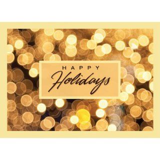 Christmas Holiday Card H6025. This has been a best seller for many years. A bright yellow card with countless lights in the background and a sincere wish of "Happy Holidays". Perfect for either personal or business sending situations. Your satisf