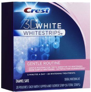 Crest 3D White Whitestrips Gentle Routine, Enamel 28 ct (Quantity of 2) Health & Personal Care