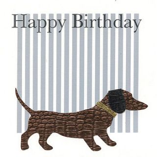 dachshund birthday card by poochcards of london pooch