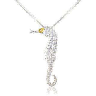 seahorse pendant in sterling silver by argent of london