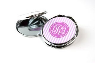 personalised compact mirror stripe design by we love to create