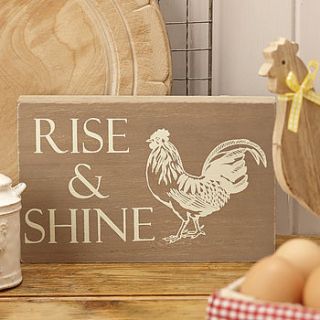 country kitchen rise and shine plaque by the contemporary home