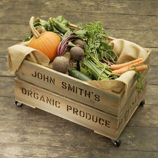 personalised vegetable storage crate by plantabox