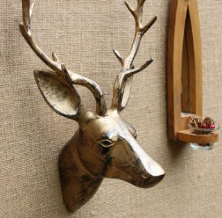 large stag's head key hook or wall feature by the comfi cottage