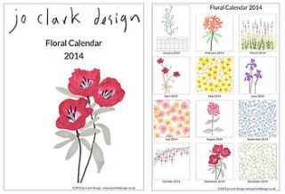 2014 floral calendar by jo clark design