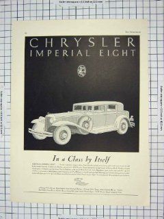 Advertisement Chrysler Imerial Eight Motor Car   Prints