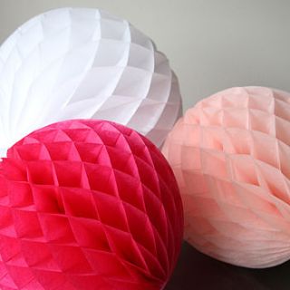 paper luxe 35cm honeycomb ball decorations by pearl and earl