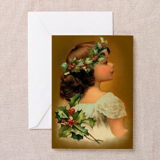 Holly Child Greeting Cards (Pk of 10) by spicetree
