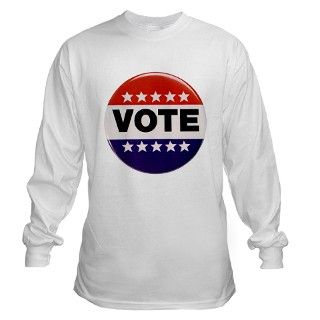 Get Out The Vote Button Long Sleeve T Shirt by symbology