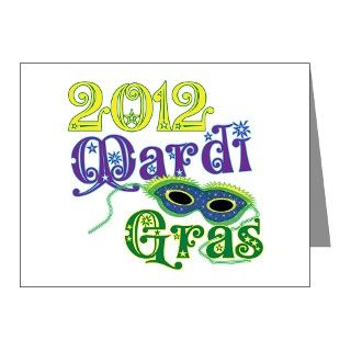 2012 Mardi Gras Note Cards (Pk of 10) by catndog