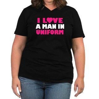 I Love A Man In Uniform Womens Plus Size V Neck D by brigadebydesign
