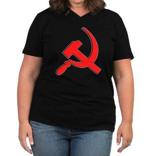 Hammer and Sickle T Shirts Womens Plus Size V Nec by hammersickles