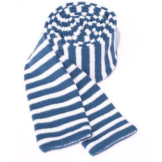 skinny knitted two colour stripe scarf by skinny scarf