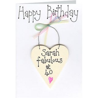 personalised birthday card by country heart