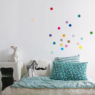 set of 40 reusable dots wall stickers by little baby company
