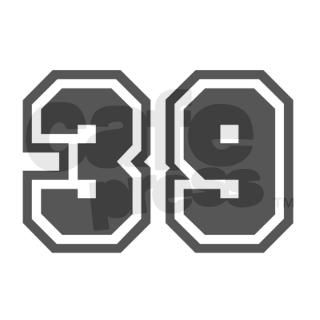 Number 39 Rectangle Decal by keepsake_arts