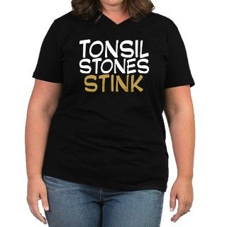 Tonsil Stones Stink Womens Plus Size V Neck Dark by tonsilstones