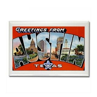 Austin Texas Greetings Rectangle Magnet by greetings_from