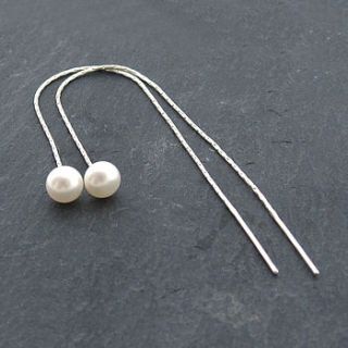 pearl through earrings by emma kate francis