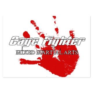 cagefighter bloody handprint WT.png Invitations by hwcbodybuilding