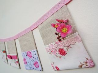 handmade hanging pocket organiser rosie posy by sew sweet violet