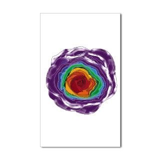 Rainbow Rose Rectangle Decal by artofreproduct