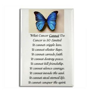 What Cancer Cannot Do Rectangle Magnet by simplisticviews