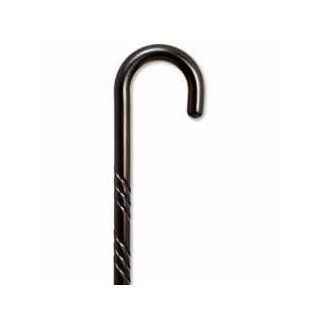 Carved wood walking Cane   Black Stain color. This traditional walking cane can be used in either right or left hand. This cane is also known as hospital cane. It is made in solid wood, weight capacity 250 pounds, height 36 37 inches. 