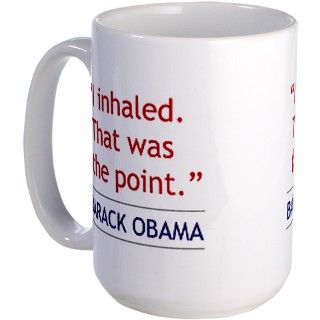 Barack Obama Quote   "I Inhaled" Mug by obamaquotes