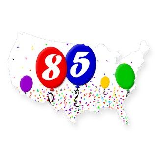 85bdayballoon2x3 USA Sticker by Admin_CP82552