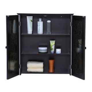 Elegant Home Fashions Buckingham Wall Cabinet with 2 Glass Doors