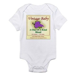 Vintage Baby Wine Label   Infant Bodysuit by rareair