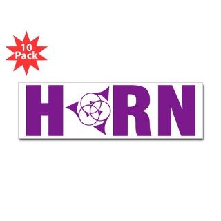 Bumper Sticker (10 pk) Purple HORN Logo by HornSociety