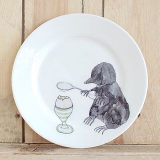 mole design side plate by mellor ware