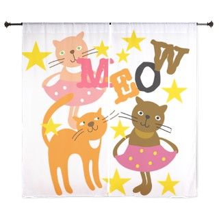 Dancing Cats 60" Curtains by peacockcards