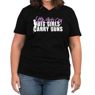 Big Girls Carry Guns Womens Plus Size V Neck Dark by insanitycafe