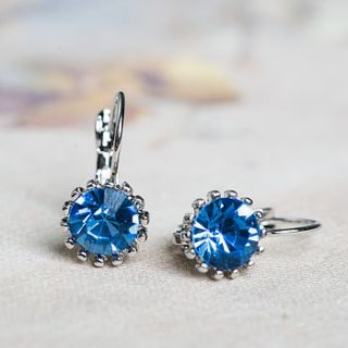 mati light sapphire crystal earrings by anusha