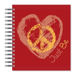 ECOeverywhere Peace, Love, Just Be Picture Photo Album, 18 Pages, Holds 72 Photos, 7.75 x 8.75 Inches, Multicolored (PA14347)  Wirebound Notebooks 