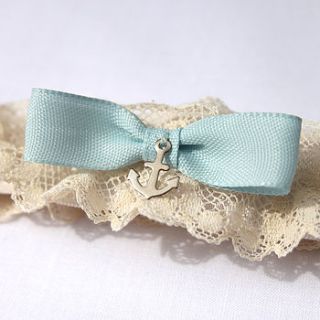 vintage anchor wedding garter by faulkner & carter london