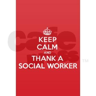 K C Thank Social Worker Silver Portrait Charm by KeepCalmParody