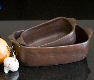 fair trade ceramic baking dish with handles by alter native life
