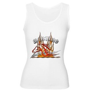 Mustang Tribal with Flames Womens Tank Top by firehousetees