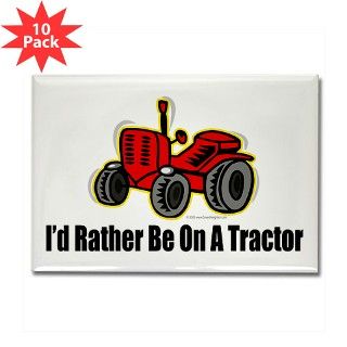 Funny Tractor Rectangle Magnet (10 pack) by greenneighbor