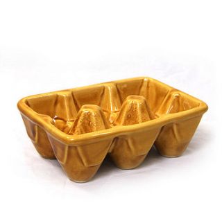 handmade ceramic egg tray by erde ceramica