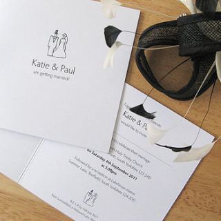 bride & groom wedding stationery collection by pink polar
