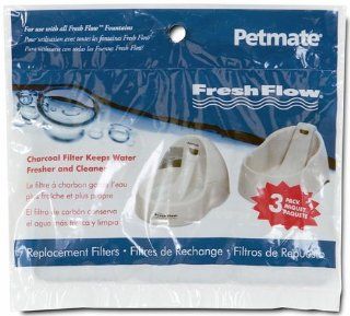 Petmate Fresh Flow Filter Replacement 3 Pack Fits Jumbo and Medium Fresh Flow  Pet Feeding Supplies 