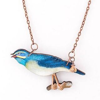 wooden gull bird necklace by artysmarty
