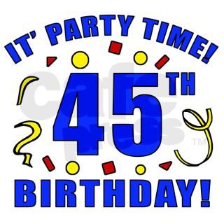 45th Birthday Party Time Decal by thebirthdayhill