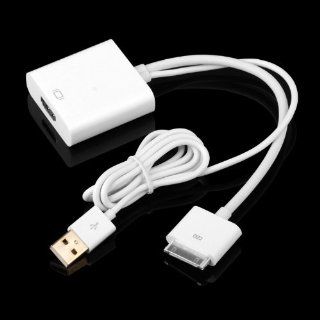 CISNO Apple Dock Connector to USB and 3.5mm Audio Cable FOR iPod (except iPod Shuffle), iPhone, iPad   Players & Accessories